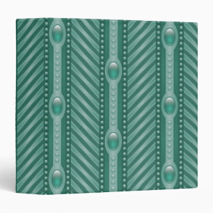 Ornamental Teal Pattern Binder