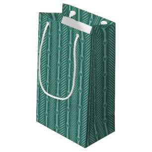 Ornamental Teal Pattern Small Gift Bag