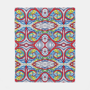 Ornamental Tribal Seamless pattern. Illustration. Fleece Blanket