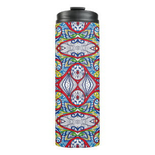 Ornamental Tribal Seamless pattern. Illustration.  Thermal Tumbler