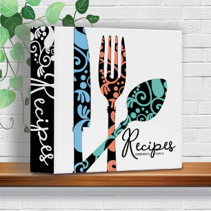 ornamental utensils personalized recipe cookbook binder
