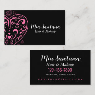 Ornamental Valentine's Day Heart Business Card