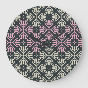 Ornamental Vintage: Seamless Elegant Design. Large Clock