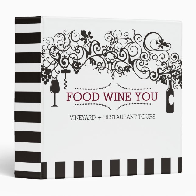 Ornamental wine charms food wine vineyard binder (Front/Spine)