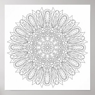 OrnaMENTALs #0025 Sunflower Delight Colour Your Poster