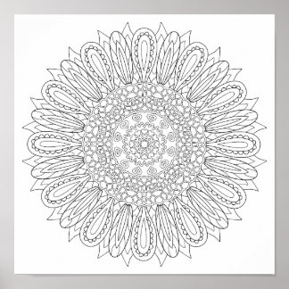 OrnaMENTALs #0025 Sunflower Delight Colour Your Poster