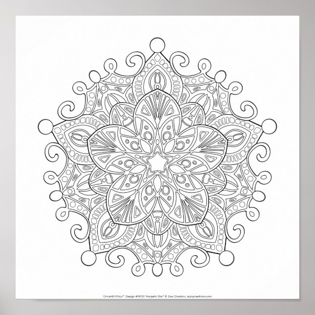 OrnaMENTALs #0030 Majestic Star Colour Your Own Poster (Front)