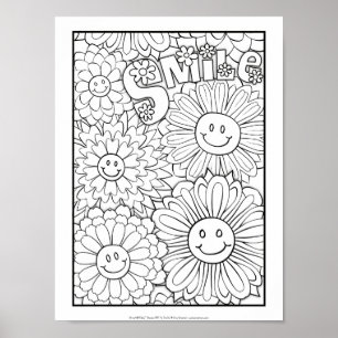 OrnaMENTALs #0116 Smile Colour Your Own Poster