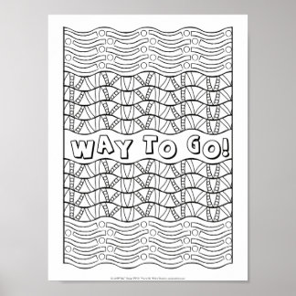 OrnaMENTALs #0161 Way to Go Colour Your Own Poster