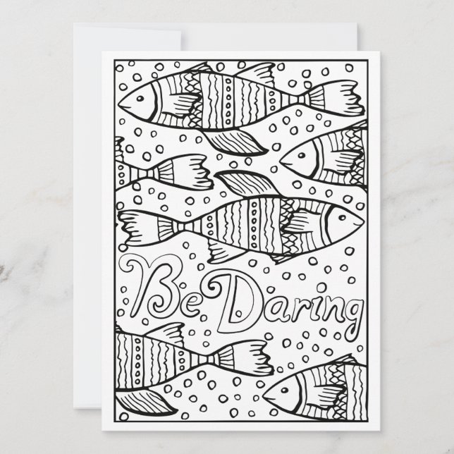 OrnaMENTALs Be Daring Fish Colour Your Own (Front)