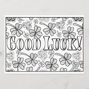 OrnaMENTALs Good Luck Shamrocks Colour Your Own Card