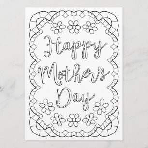 OrnaMENTALs Happy Mother's Day Colour Your Own Card