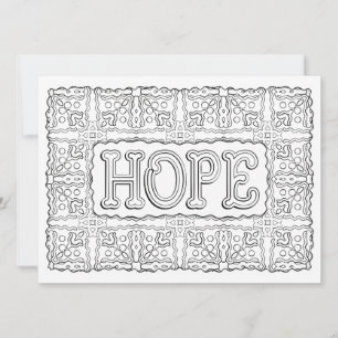 OrnaMENTALs Hope Floral Pattern Colour Your Own