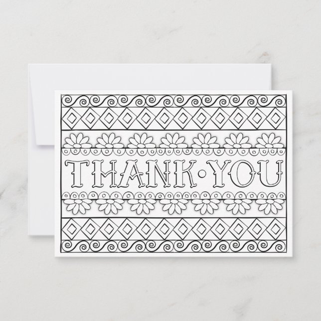 OrnaMENTALs Thank You Colour Your Own Card (Front)