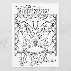 OrnaMENTALs Thinking of You Colour Your Own Card