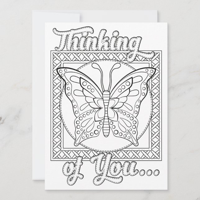OrnaMENTALs Thinking of You Colour Your Own Card (Front)