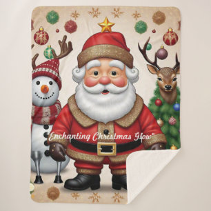 "Ornamented Tree" Sherpa Blanket