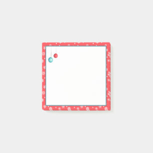 Ornaments and Snowflakes Christmas Post-it Notes