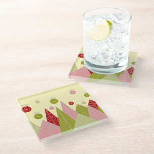 Ornaments and Trees Christmas Glass Coaster