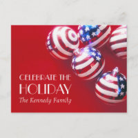 Ornaments decorated with American flag