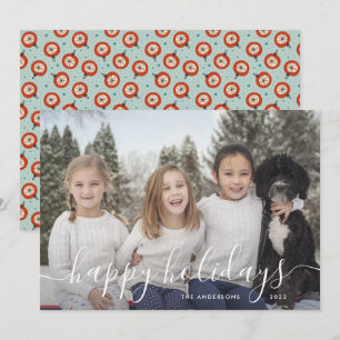 Ornaments Family Photo Christmas Holiday Card