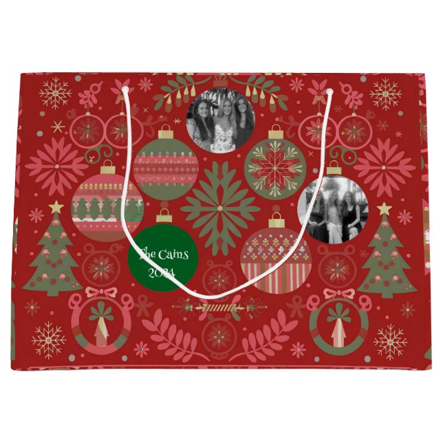 Ornaments gift large gift bag (Front)