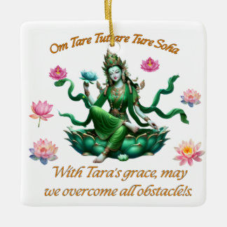 Ornaments/Green Tara Ceramic Ornament