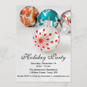 Ornaments Holiday Party Invitation
