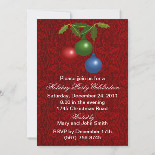 Ornaments Holiday Party Invitations