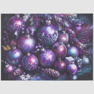 Ornaments in Shades of Purple Chalk Tissue Paper