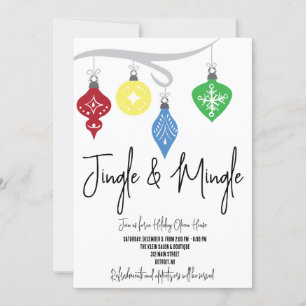 Ornaments Jingle & Mingle Holiday Open House Invitation
