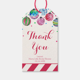 Ornaments Merry Little Bridal Shower Thank You Gift Tags