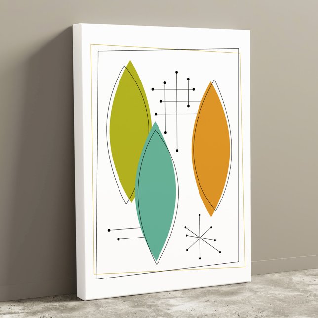 Ornaments Mid-century Modern Wrapped Canvas (Creator Uploaded)