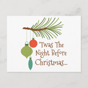 Ornaments on Branch Postcard