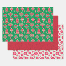Ornaments Poinsettias Snowflake Dots Christmas