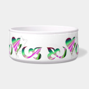 Ornaments Rainbow Heart with Butterfly and Lily