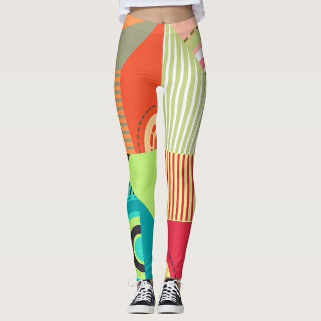 Ornaments Set: Background Design Elements. Leggings (Front)