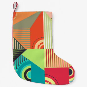Ornaments Set: Background Design Elements. Small Christmas Stocking
