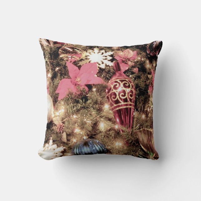 'Ornaments' Throw Pillow (Front)