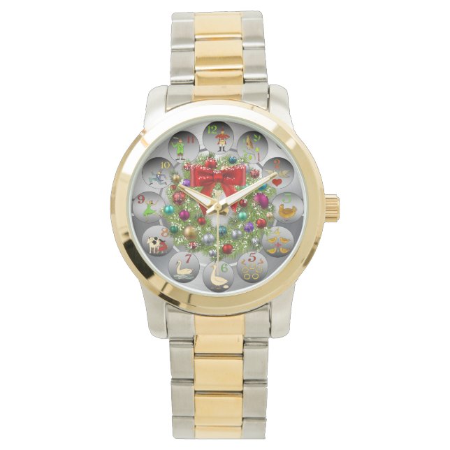 Ornaments Wreath ~ The 12 Days Of Christmas Watch (Front)