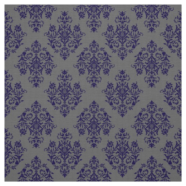 Ornat Baroque gris tissu Damask motif (Échantillon)