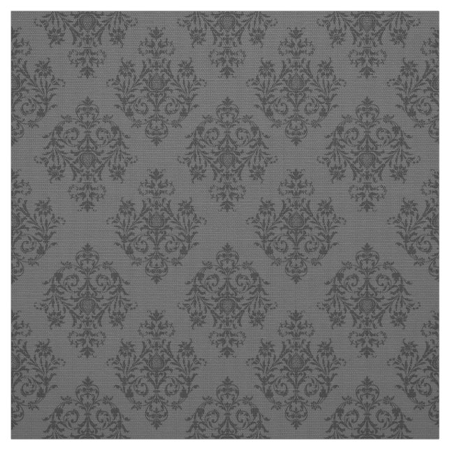 Ornat Baroque gris tissu Damask motif (Échantillon)