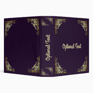 Ornate 19th Century Style Flourish (purple)  Binder