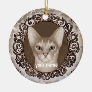 Ornate Abyssinian Cat Ornament