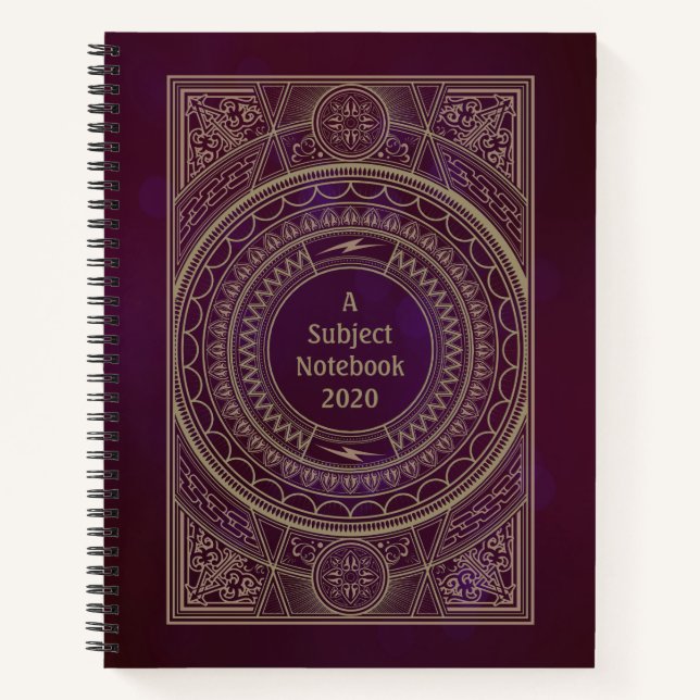 Ornate Art Deco Custom Notebook (Front)