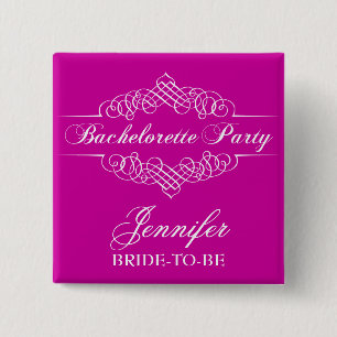 Ornate Bachelorette Party Button