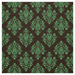 Ornate Baroque brown Damask pattern fabric