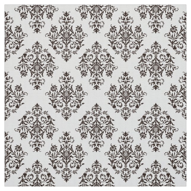 Ornate Baroque coloured Damask pattern fabric (Swatch)