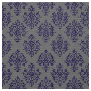 Ornate Baroque grey Damask pattern fabric