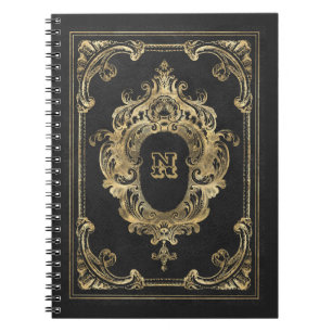 Ornate Black and Gold Frame Notebook